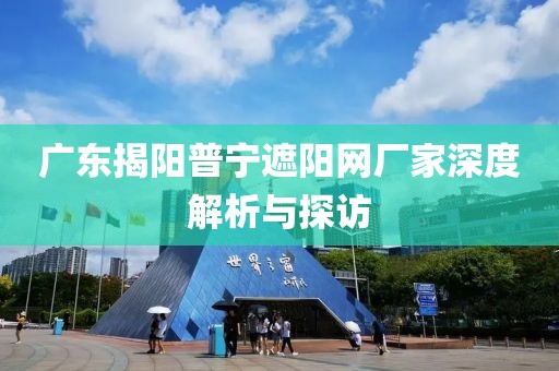 广东揭阳普宁遮阳网厂家深度解析与探访