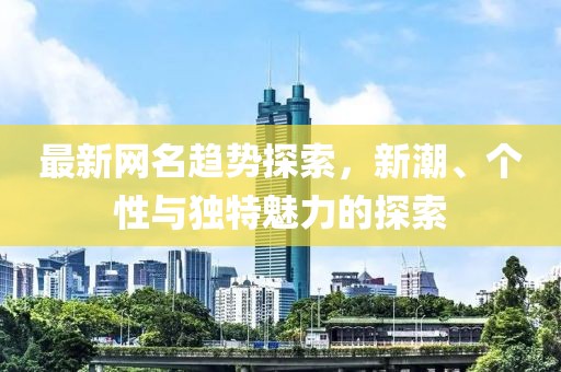 最新网名趋势探索，新潮、个性与独特魅力的探索